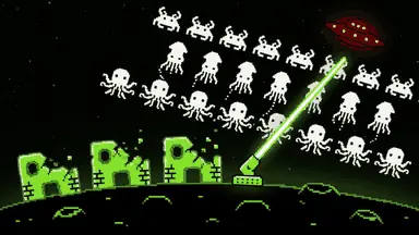 Alien Rows gameplay screenshot — arcade shooters