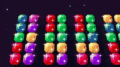 Gem Columns gameplay screenshot — arcade puzzle games
