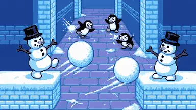 Snowball Rush gameplay screenshot — arcade platformers