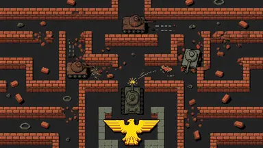 Tank Battle gameplay screenshot — maze arcade games